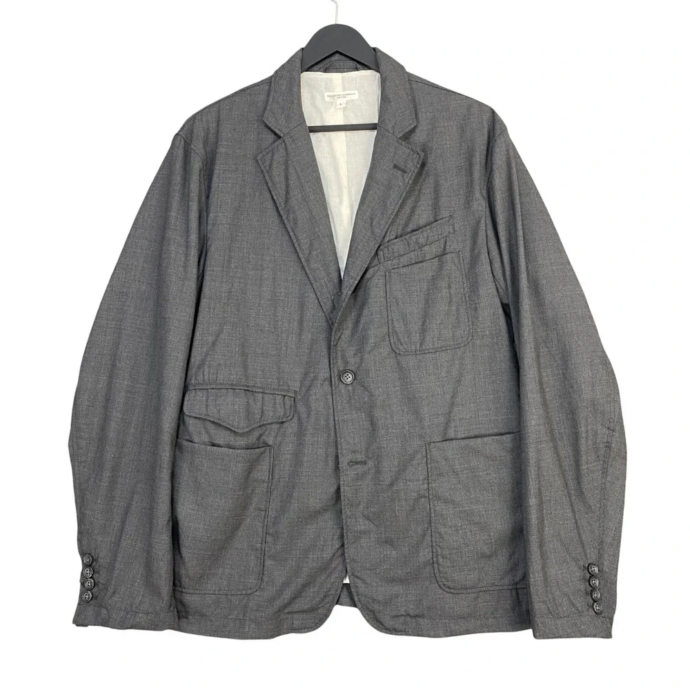 Engineered Garments Andover Blazer Mens L Gray Wool USA Workwear Sport Jacket
